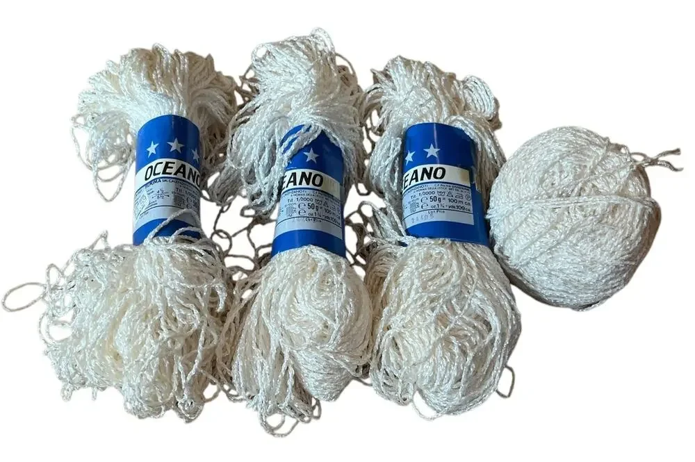 Lot of 4 Skeins Vtg Filpucci Oceano Yarn White 3 New 50 Gr Each Italy